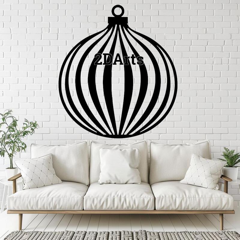 Christmas Tree Ball 2D Wall Art/Window Art - Digital STL & SVG File