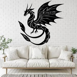 Leaf Dragon 2D Wall Art/Window Art - Digital STL & SVG File for 3D Printing or Laser Cutting