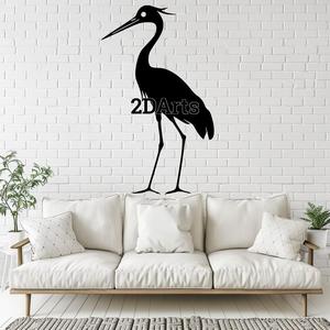 Heron 2D Wall Art/Window Art - Digital STL & SVG File for 3D Printing or Laser Cutting
