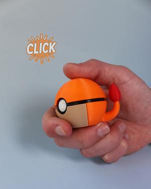 Charmander Ball Fidget Clicker Keychain