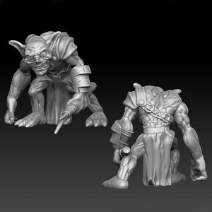 Cave goblin with spear