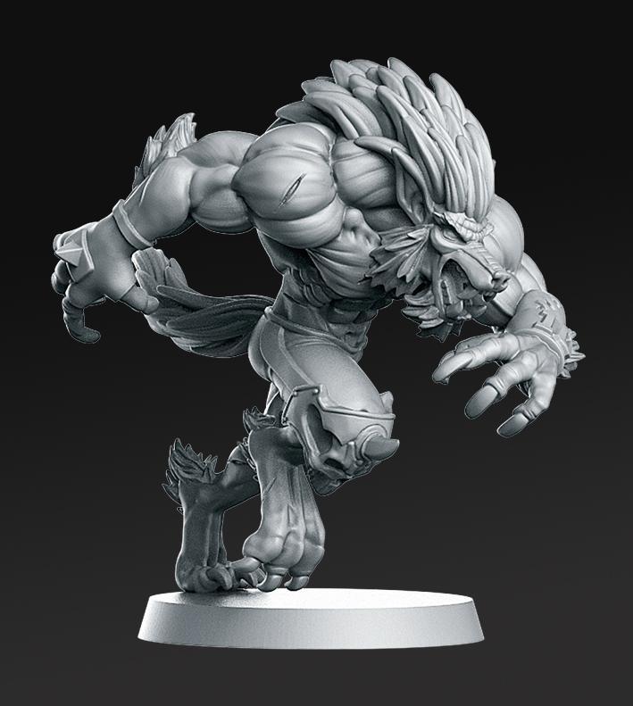 010 Eternals Werewolf Fantasy Football 32mm