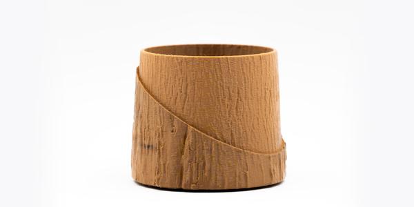 Tree bark planter | Modern succulent planter