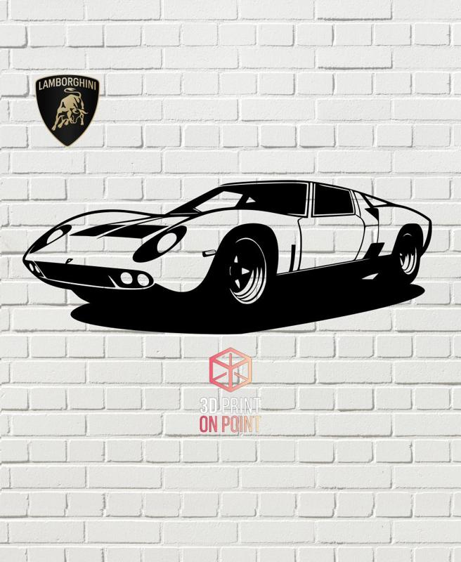 LAMBORGHINI MIURA - 2D WALL ART #1