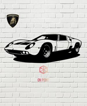 LAMBORGHINI MIURA - 2D WALL ART #1