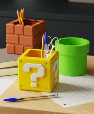 RETRO BLOCK Collection - Pen Holder Set