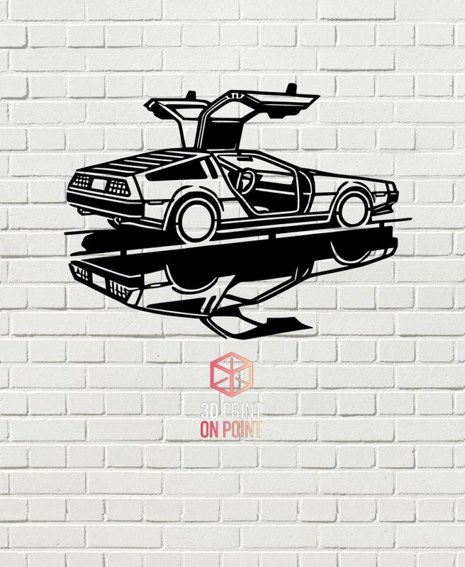 DELOREAN  - 2D WALL ART #2