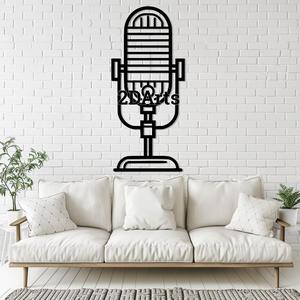 Microphone 2D Wall Art/Window Art
