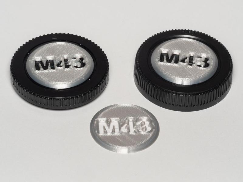 Cap Labels for Micro Four Thirds Lens Rear and Body Caps