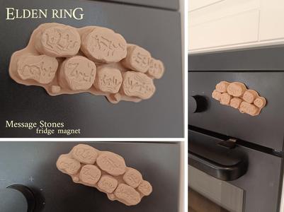 Elden Ring - Message stones fridge magnet