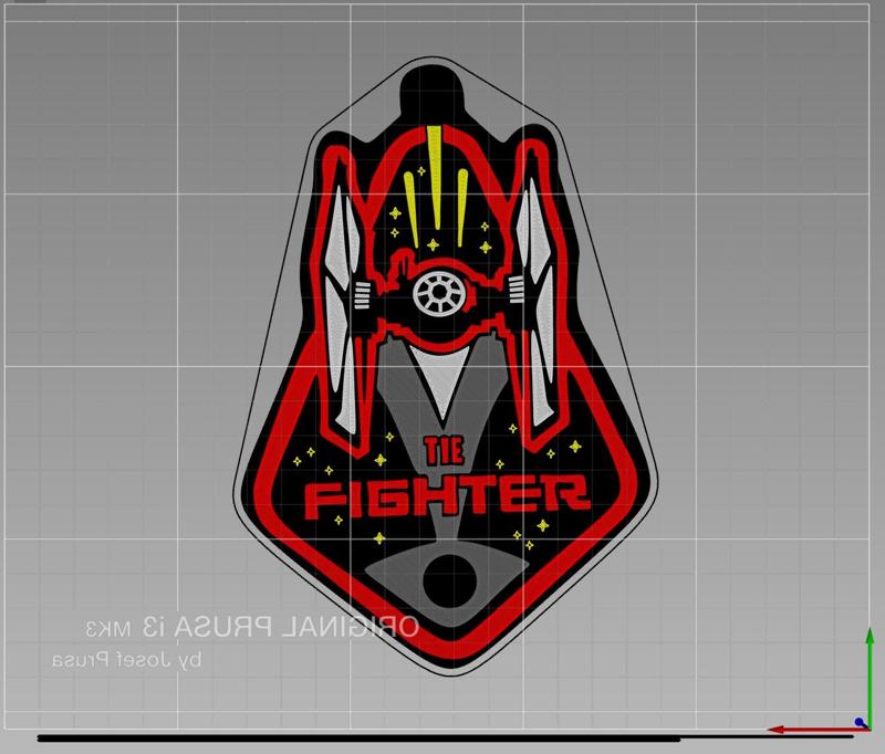 Tie Fighter Patch - Single Nozzle Color Print