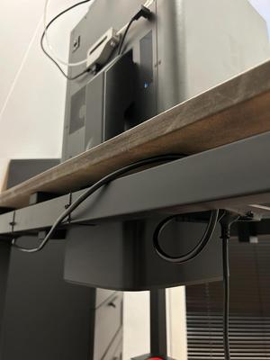 Hanging waste bin under the table. - sliding model