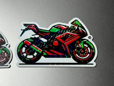 Racing Motorcycle - Keychain - Multicolor