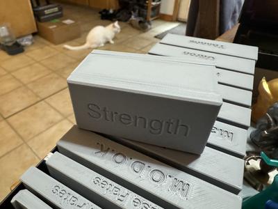 Strength Token box with a lid