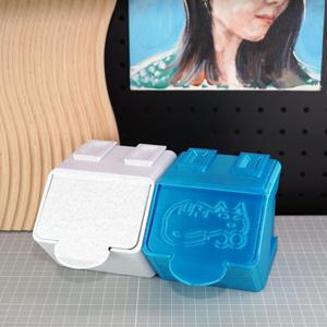 Updated new lids [cat03] for Print-in-Place lid box put Q tips for my cats' ears  Print-in-Place sliding lid infinity combination parts storage box