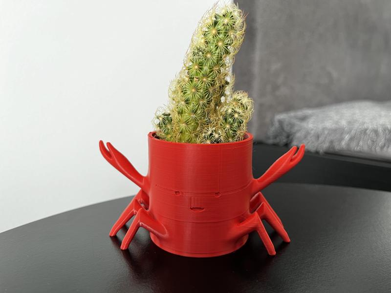Crab flower pot