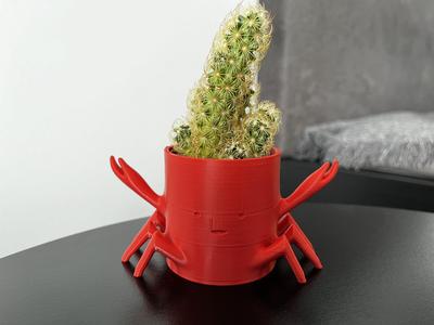 Crab flower pot
