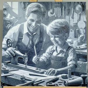 Tinkering in the shop with dad #1