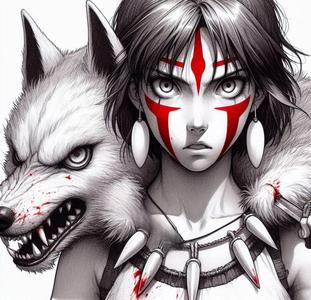 Hueforge princess mononoke