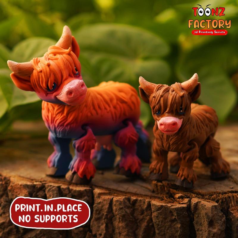 Flexi Cute Highland Cow Articulated