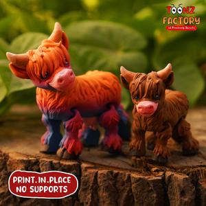 Flexi Cute Highland Cow Articulated