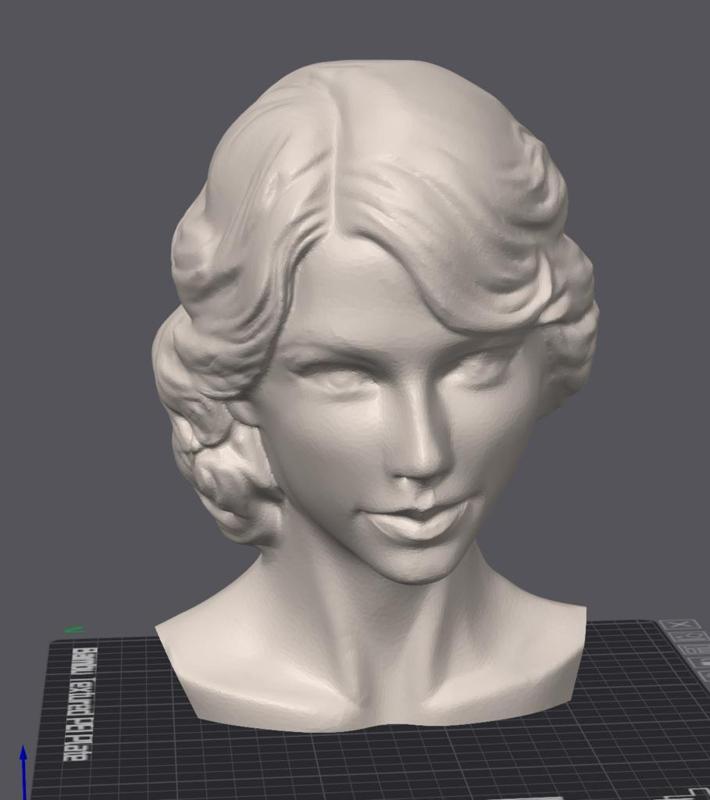 Taylor Swift head sculpture (first time)