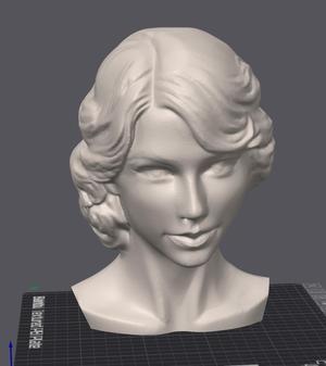 Taylor Swift head sculpture (first time)