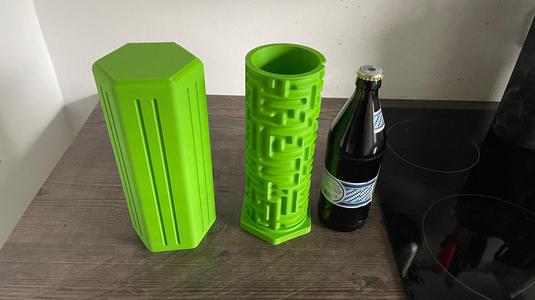 Beer bottle labyrinth