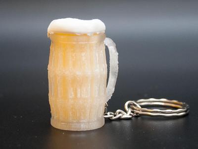 Glass with beer Keychain