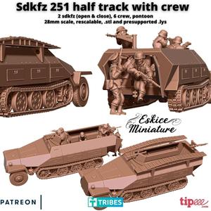 Sdkfz 251 with crew - 28mm
