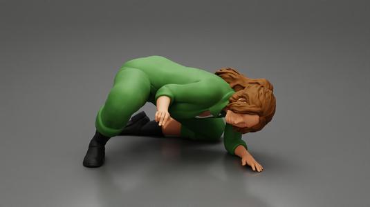 mechanic woman lying under the car