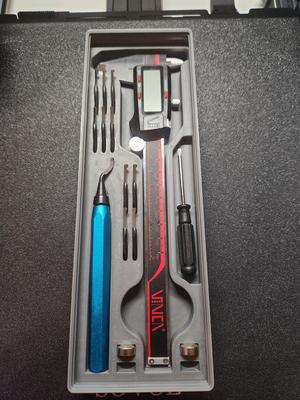 Gridfinity Bin - Calipers and Deburring Tool Holder | 2x6, magnet, stackable