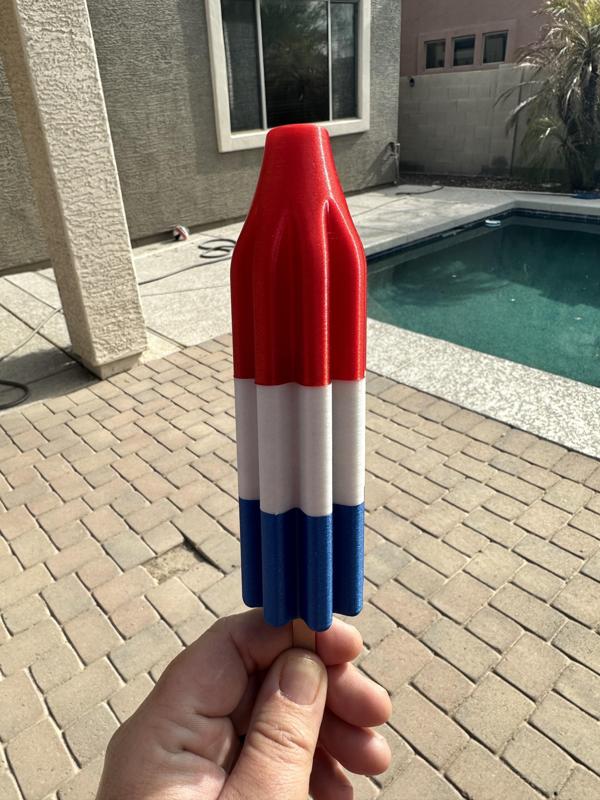 Bomb Popsicle or Rocket Popsicle Stash Container - With Melty Condition