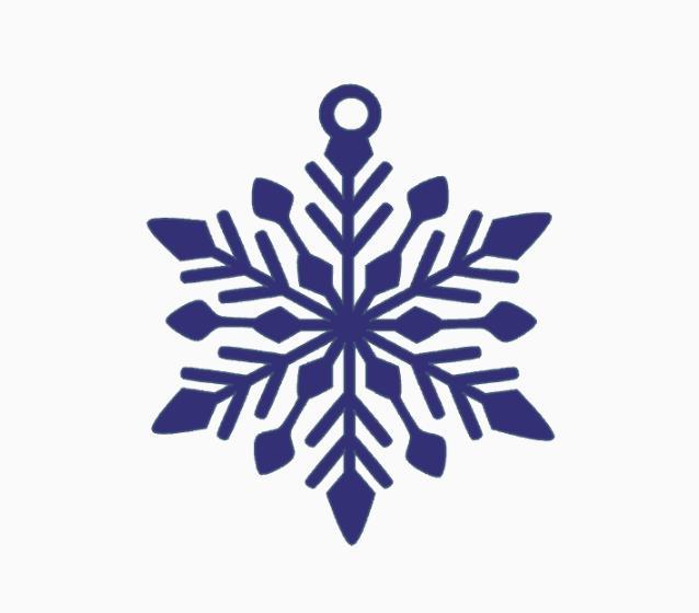 Snowflake Christmas Earring 4.stl
