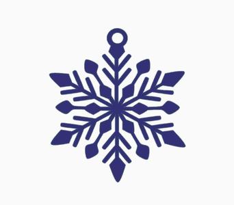 Snowflake Christmas Earring 4.stl