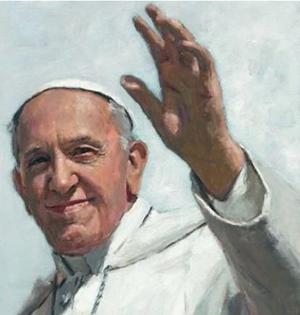 Pope Francis Waving