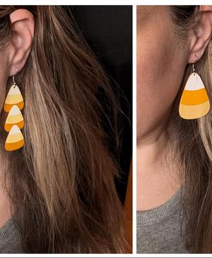 Super Sweet Candy Corn Earrings for Kids or Adults - Two Styles From Which to Choose