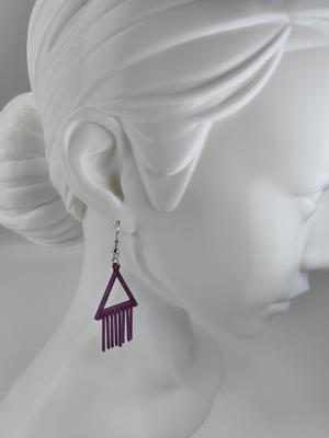 3D Printable Earring - Triangle Trickle Hollow