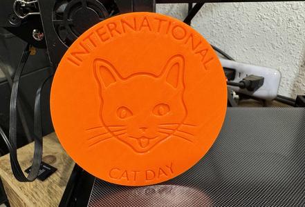 International Cat Day Coaster