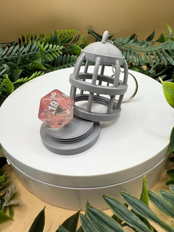D20 Dice Jail Keychain