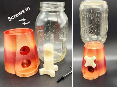 Screw-in Mason Jar Candy Dispenser