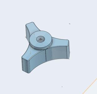 3 Lobed Threaded Through-Hole Knob with Brass Threaded Inserts