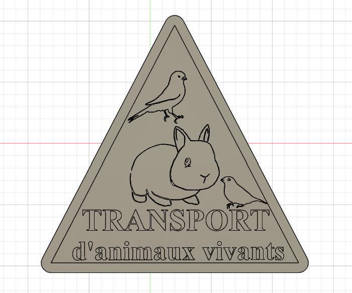 panneau transport animaux vivants