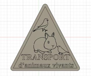 panneau transport animaux vivants