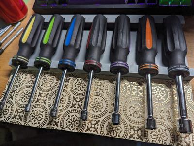 Pittsburgh Nut Driver tray for Gridfinity