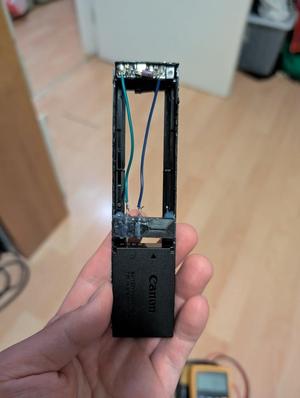 Kodak DCS 7xx/6xx/5xx Battery Adapted to Take LP-E12 (3D Printed Contact Guides)