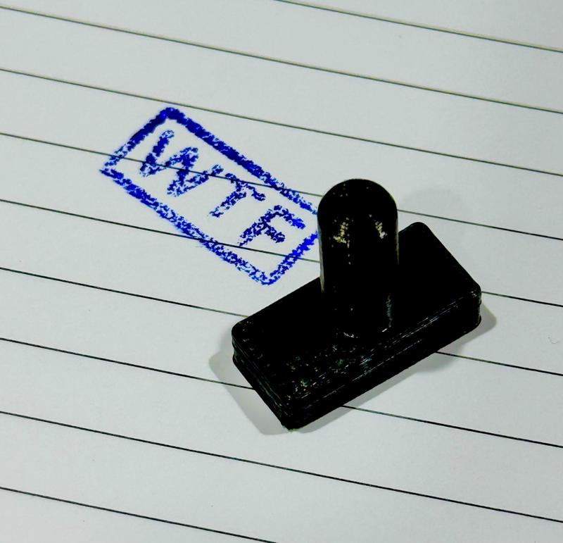 Mini WTF Stamp (Wait Til Friday)