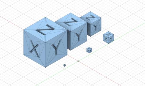 Calibration Cube XYZ 10x10x10mm - 200x200x200mm