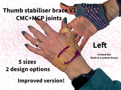 Left Thumb Brace CMC+MCP brace V2 