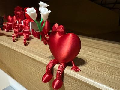 Articulated Heart with Rose's - Valentine's Day
